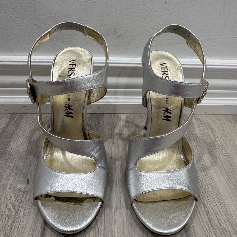 Versace for H&M silver leather Sandal
